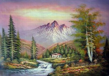 Cheap Vivid Freehand 14 Bob Ross Landscape Oil Paintings